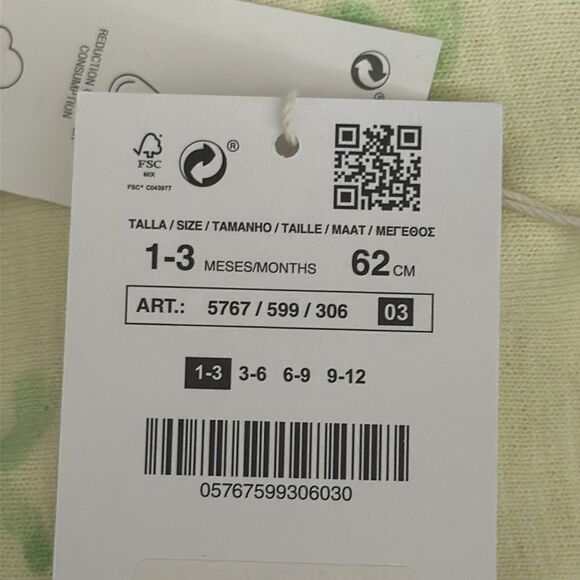 ZARA Kids | Light Yellow | PALM TREE BODYSUIT - Picture 5 of 6